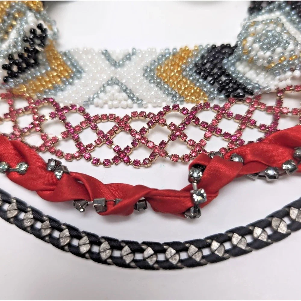NEW Lot Of 4 Embellished Headbands 3 Natasha 1 BP Rhinestones Beads NWT